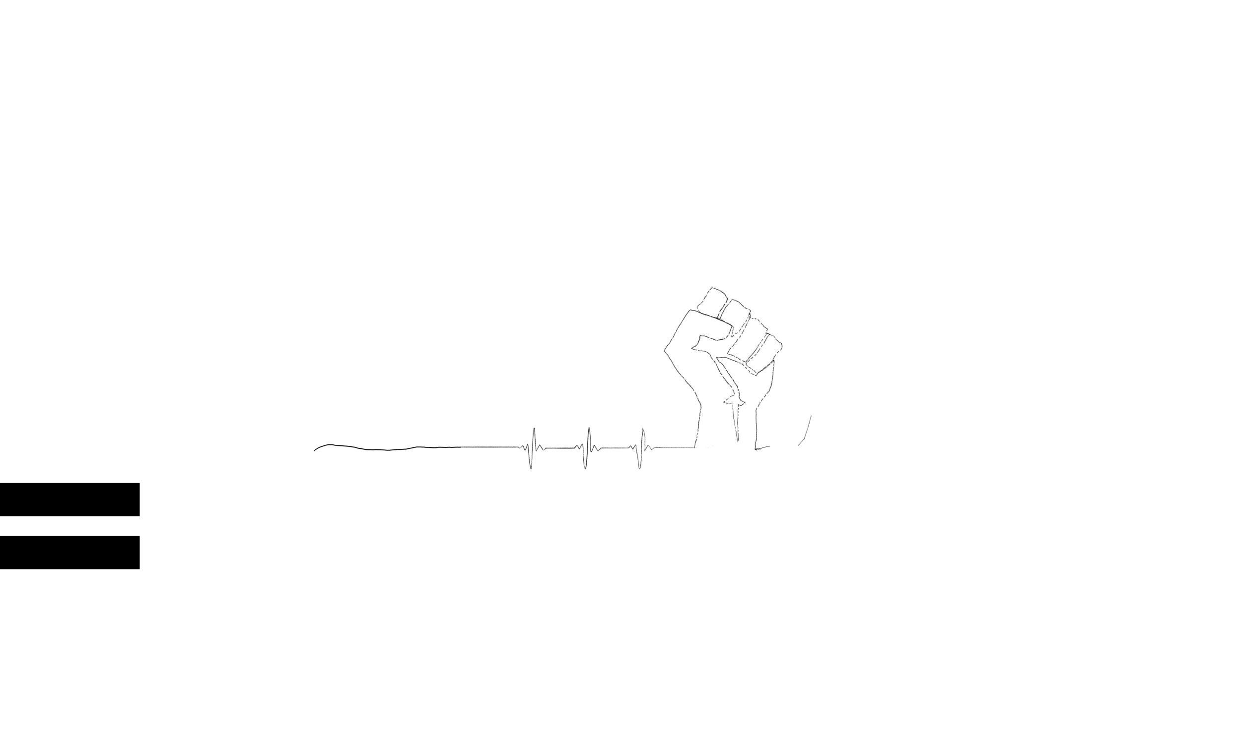 Illustration of a fist raise in protest