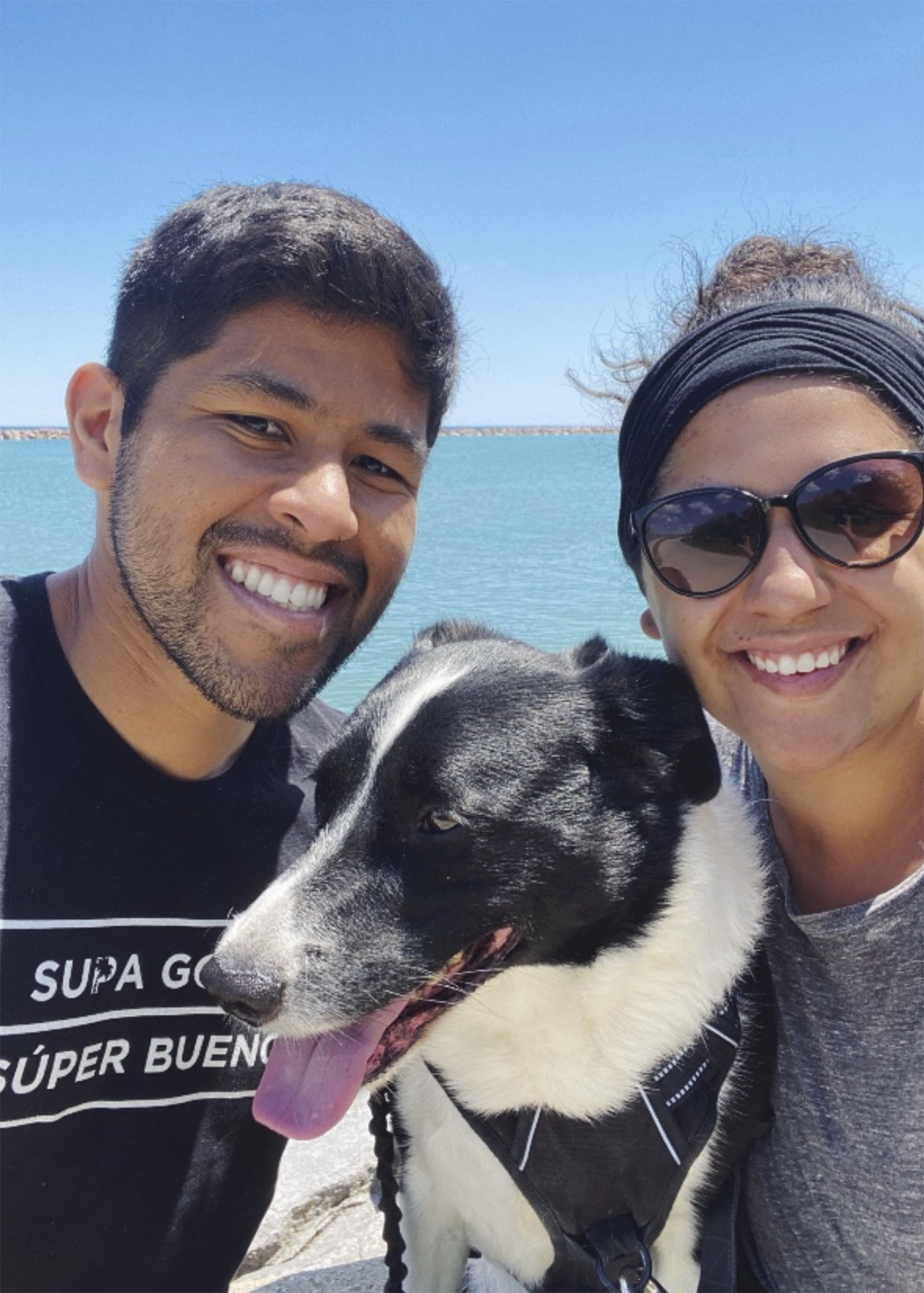 Shawna with her husband and dog