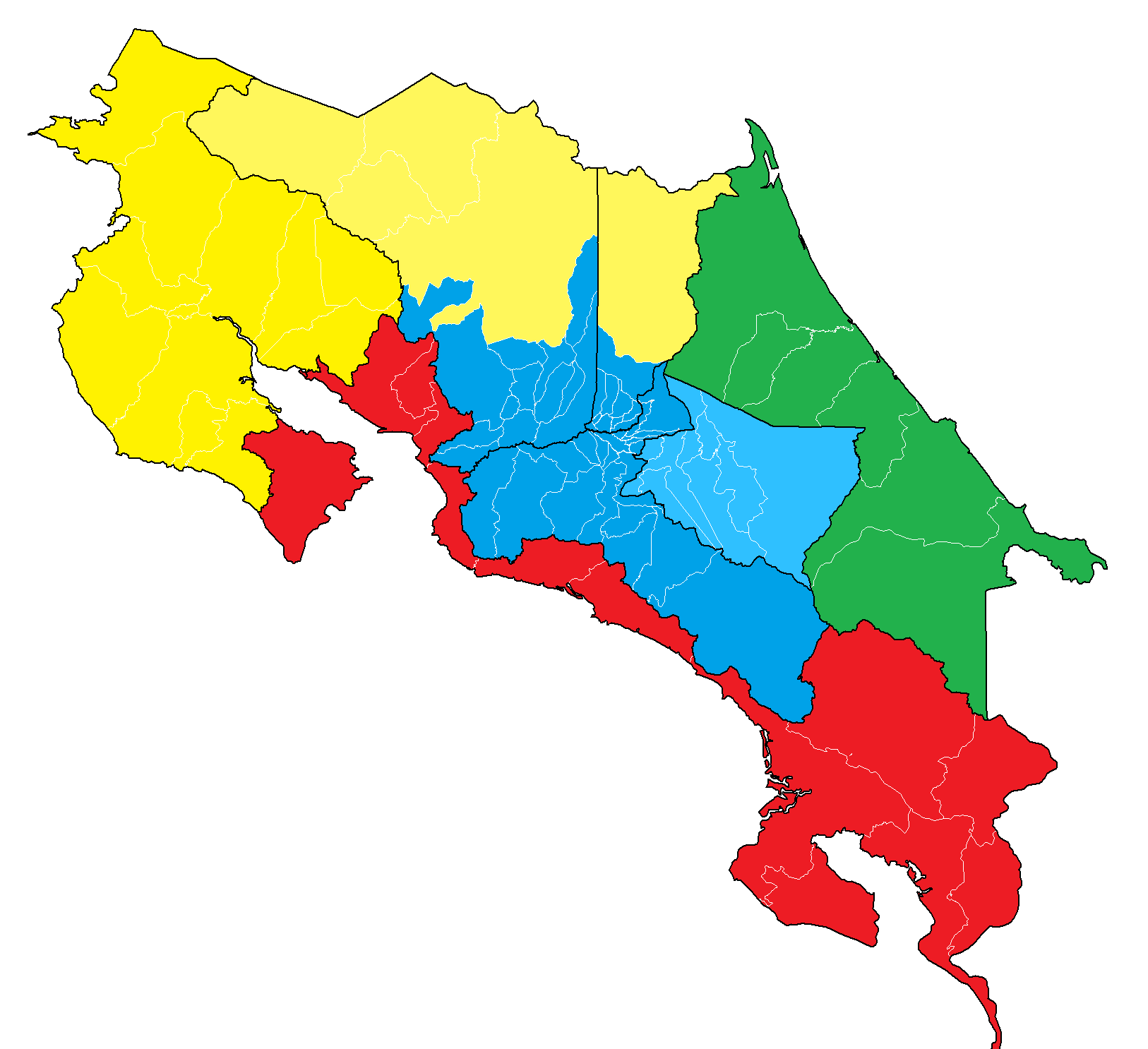 Regions of Costa Rica