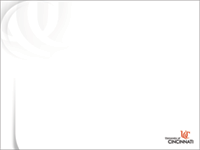 Image of blank template page with gray gradient UC branding at left and UC logo bottom right