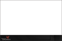 Image of blank template page with black UC branding top