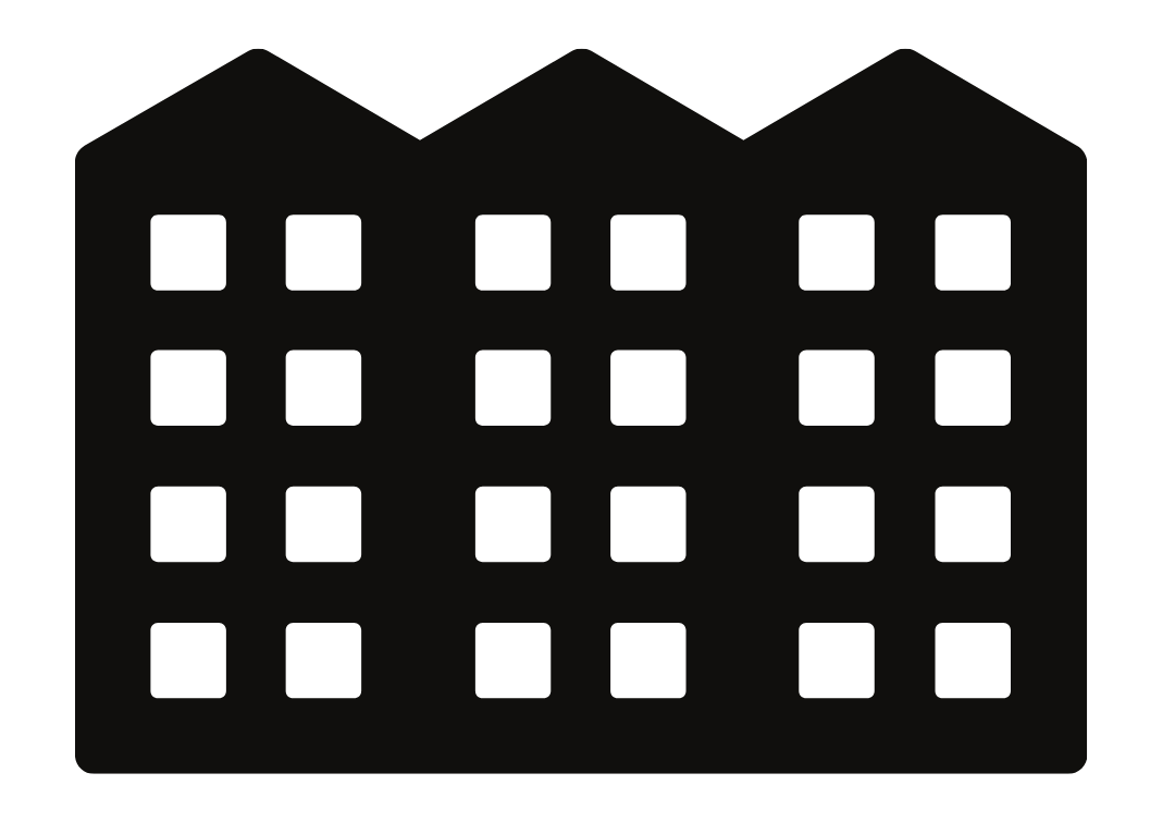 A tall hotel with lots of windows