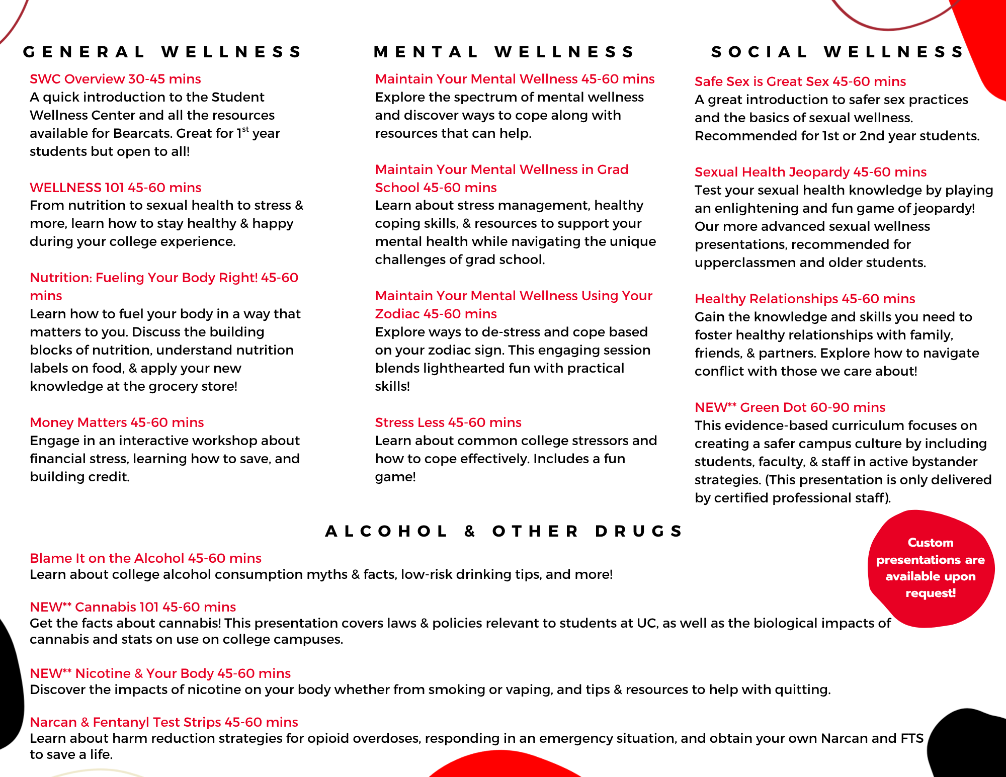 SWC Presentation Menu 2025 - pres menu inside