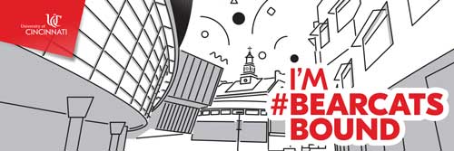 Twitter header image featuring Bearcat Mascot