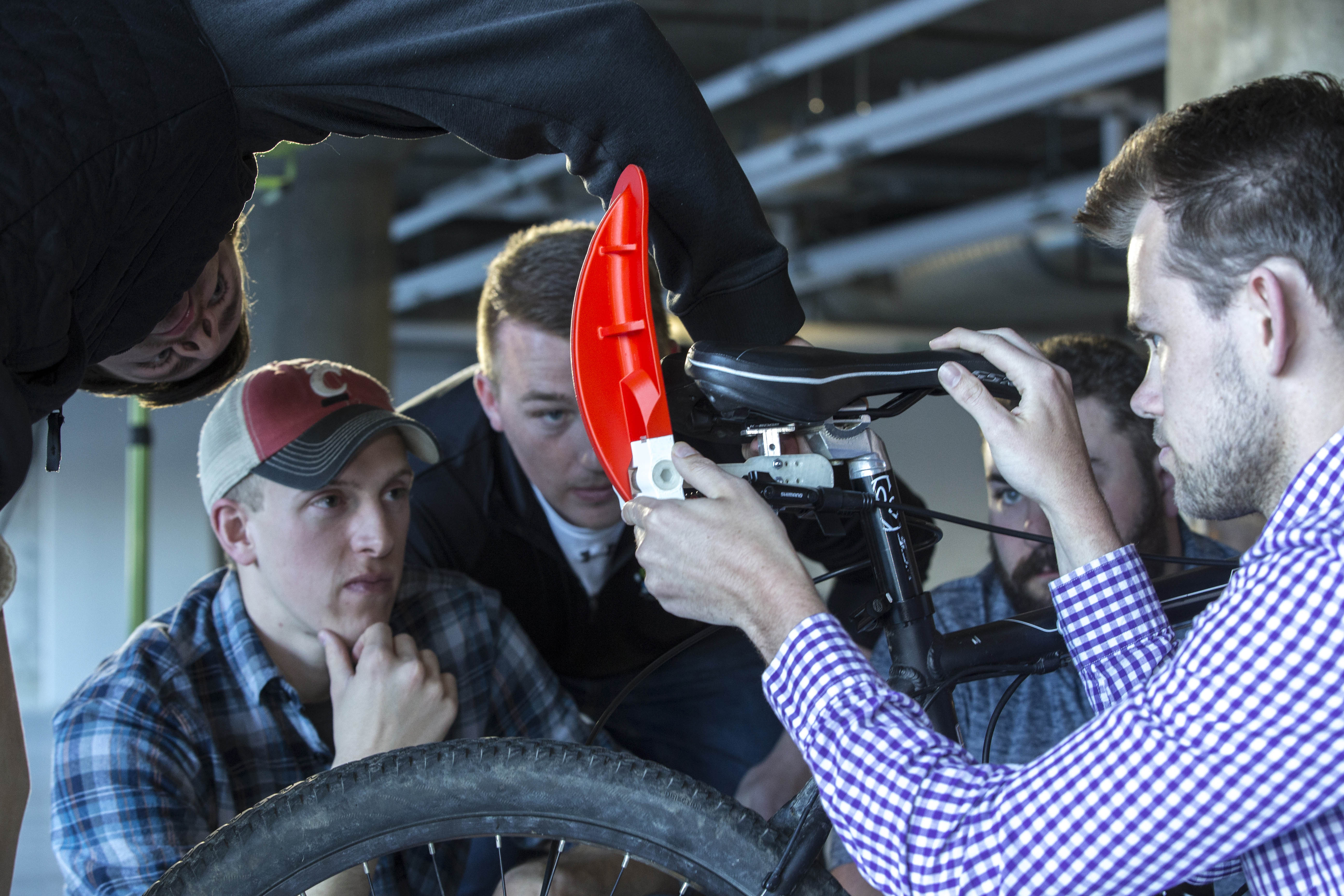 University of Cincinnati students collaborate on a bicycle innovation