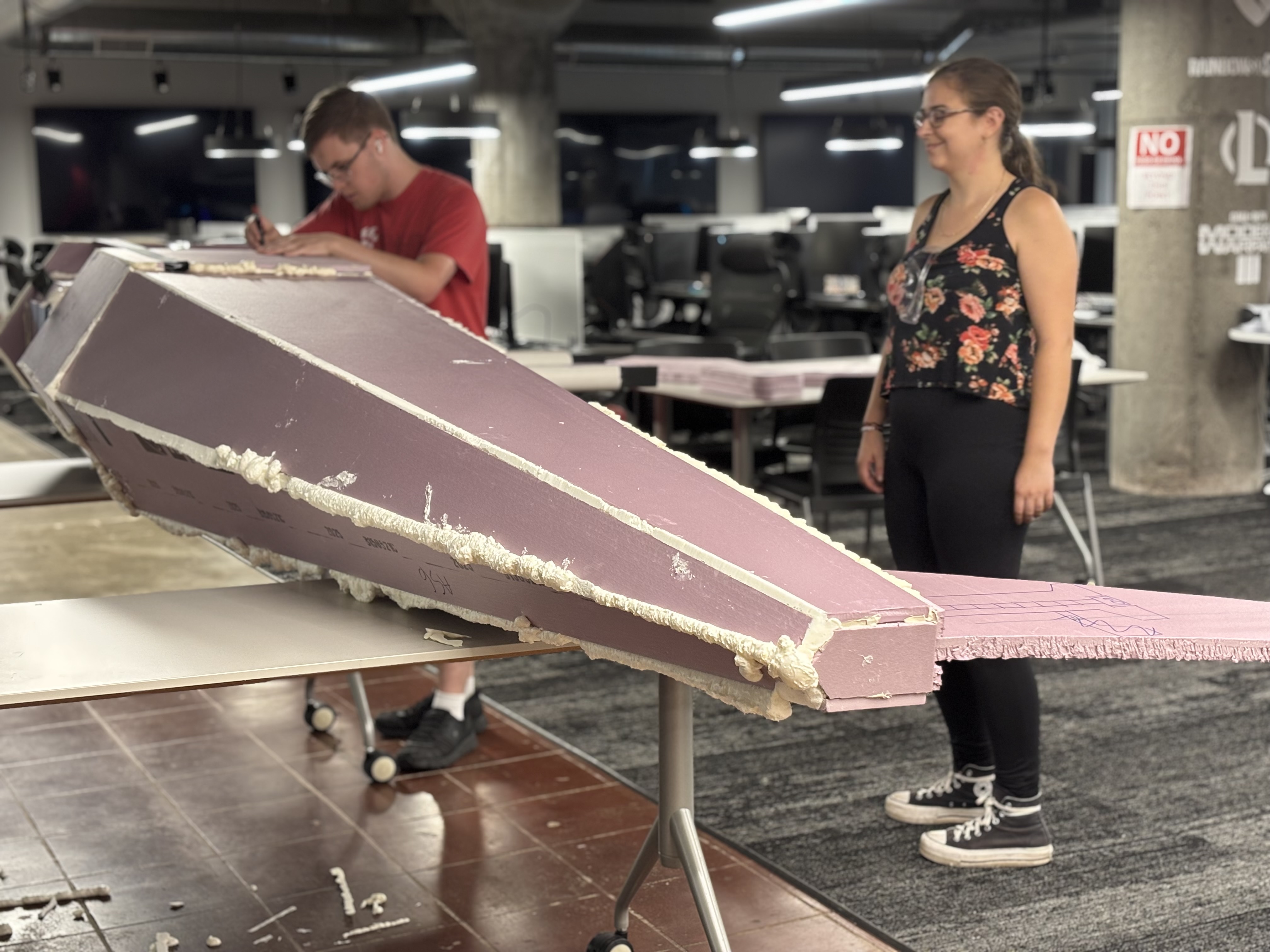The aircraft being constructed.