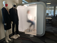 photo booth inside Career Studio