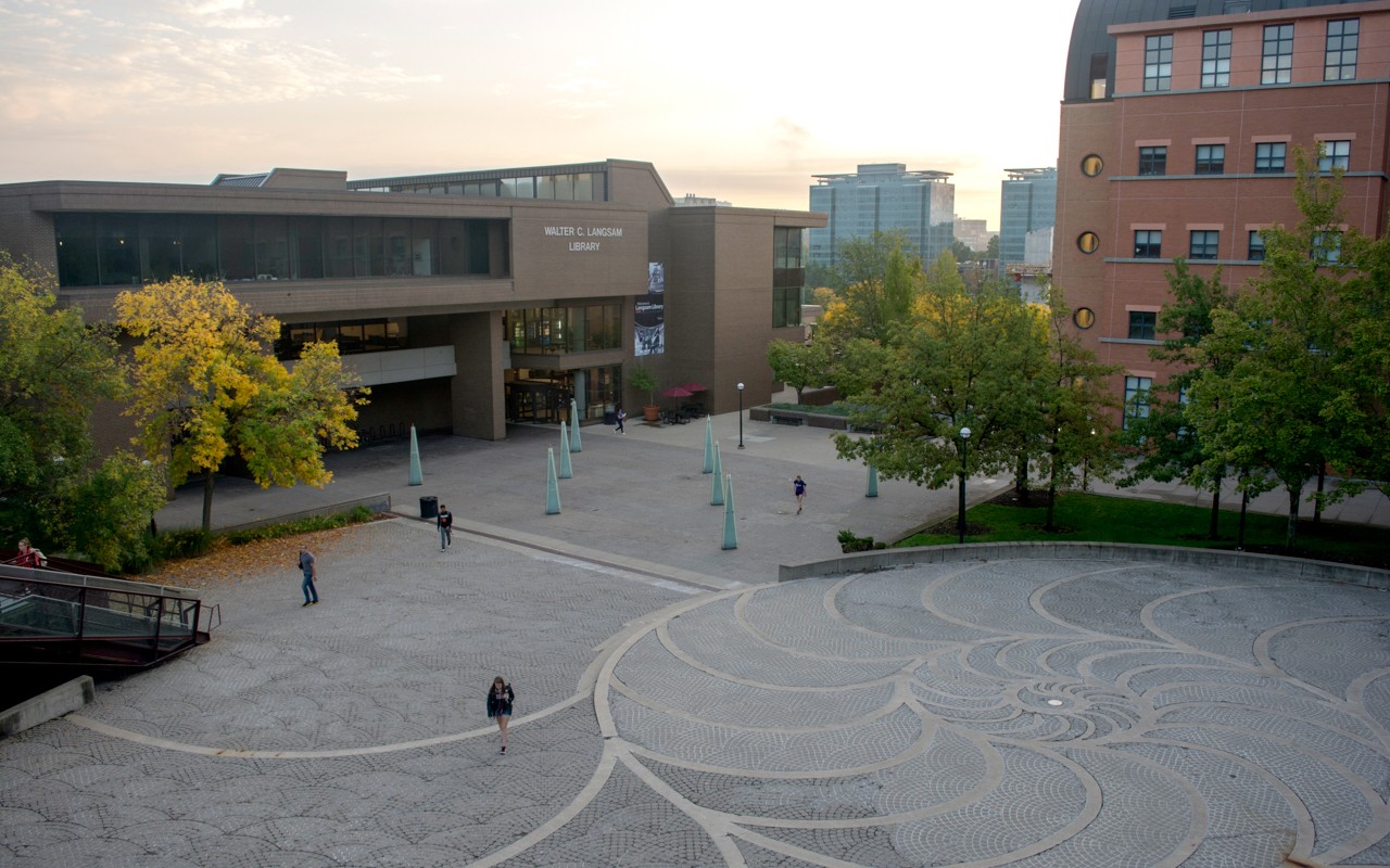 Campus at Sunrise, Langsam library