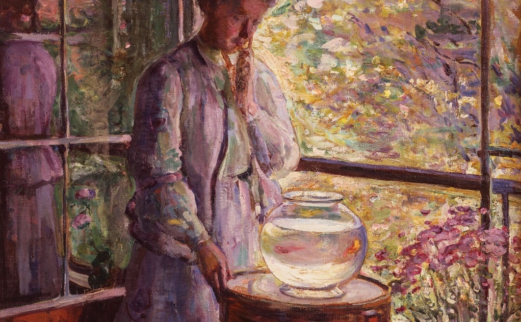 Reverie (Gold fish) - a painting by UC alum Elizabeth Nourse