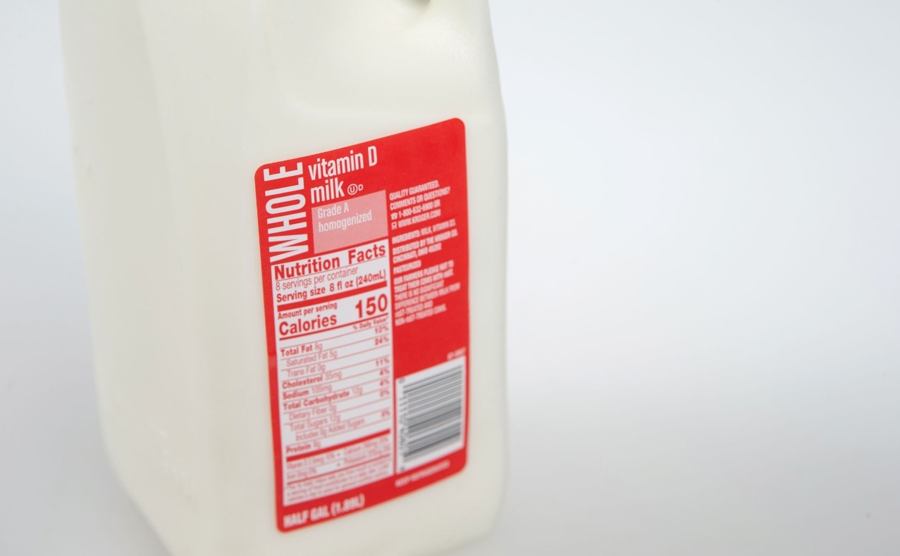 Container of Vitamin D Milk