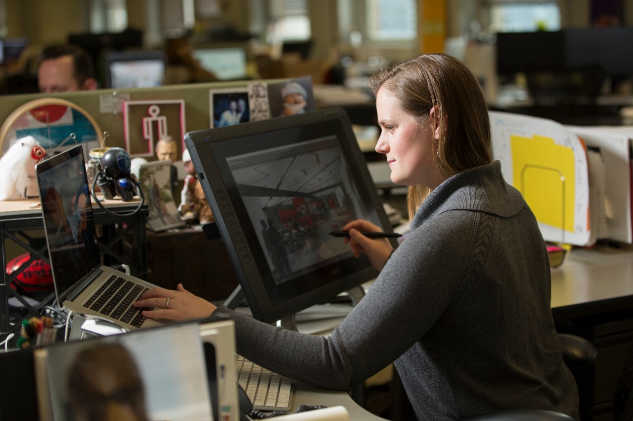 UC students shown here during their co-op at FRCH Design. UC/ Joseph Fuqua II