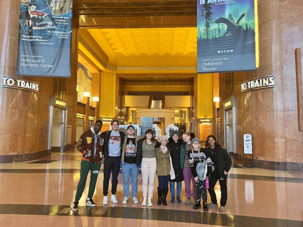 Students attending a RAPP field trip to the Holocaust & Humanity Center