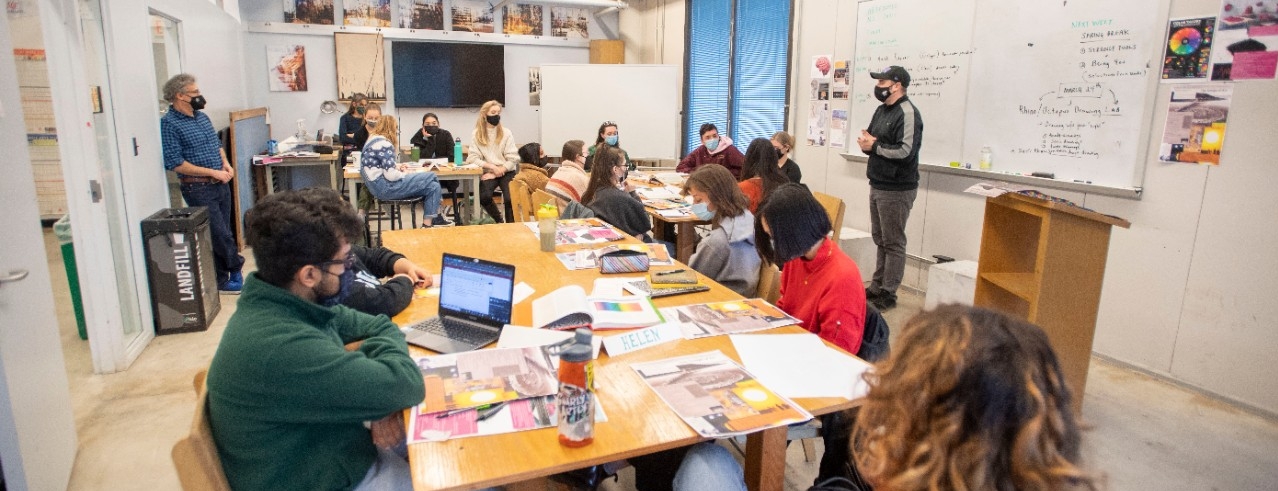 UC students shown here in professor Kris Holland class at DAAP Thursday March 10, 2022. Photo by Joseph Fuqua II 