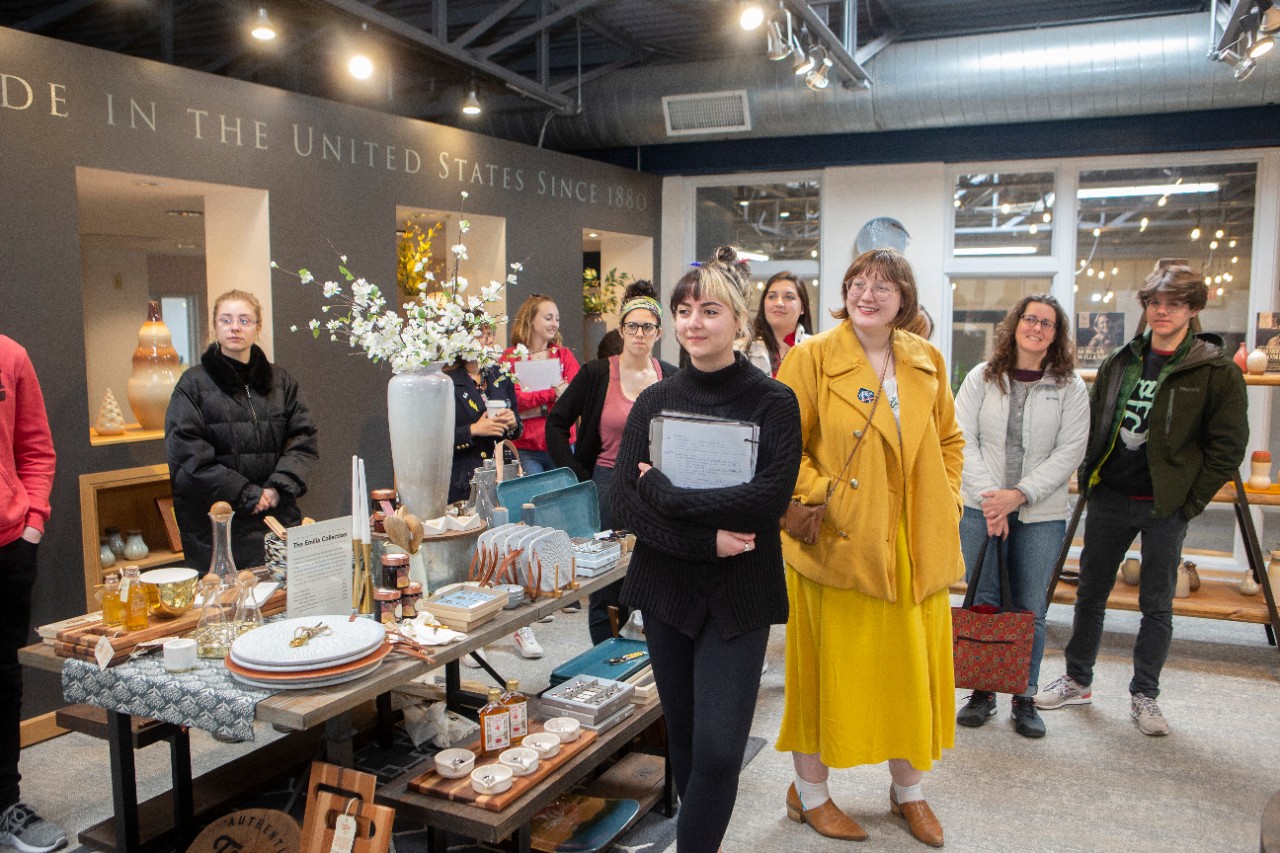University of Cincinnati students visit to Rookwood and Art Museum. UC/ Joseph Fuqua II 