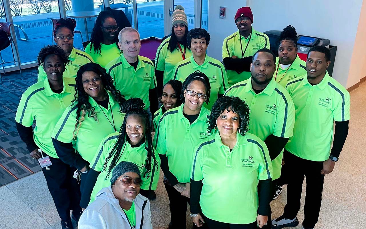 Group of ambassador team members wearing team apparel