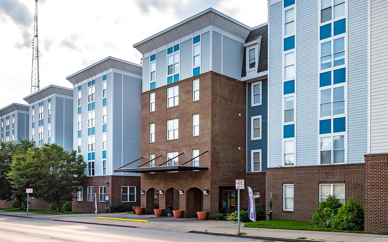 View of front entrance to CP Cincy from McMillan Street.