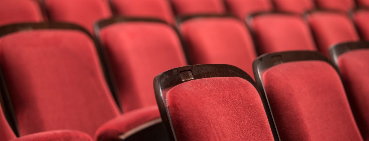 The seats in CCM's newly-renovated Corbett Auditorium.