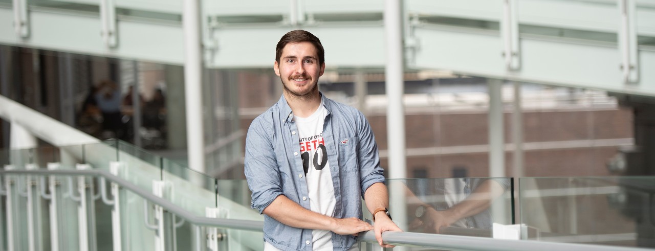 Ryan Anderson shown in the UC College of Medicine