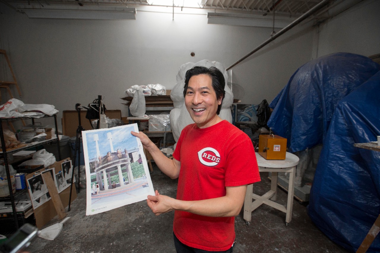 Tom Tsuchiya shown here in his Essex studio. UC/Joseph Fuqua II