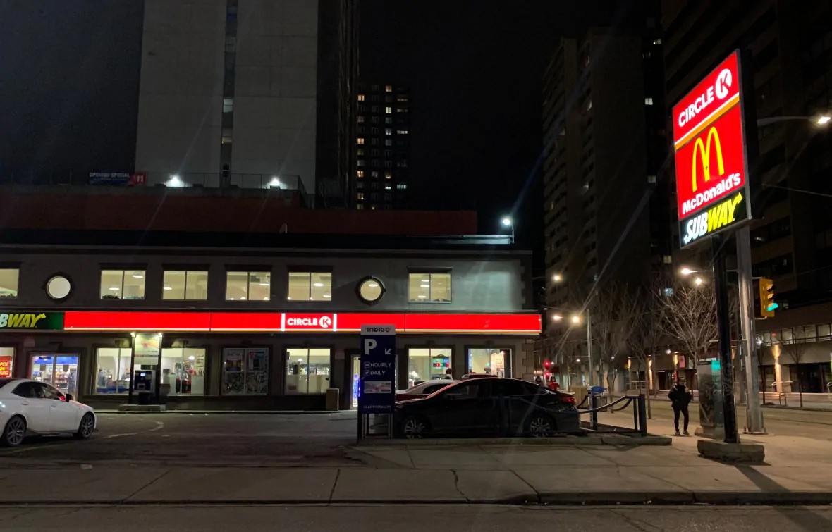 convenience store at night