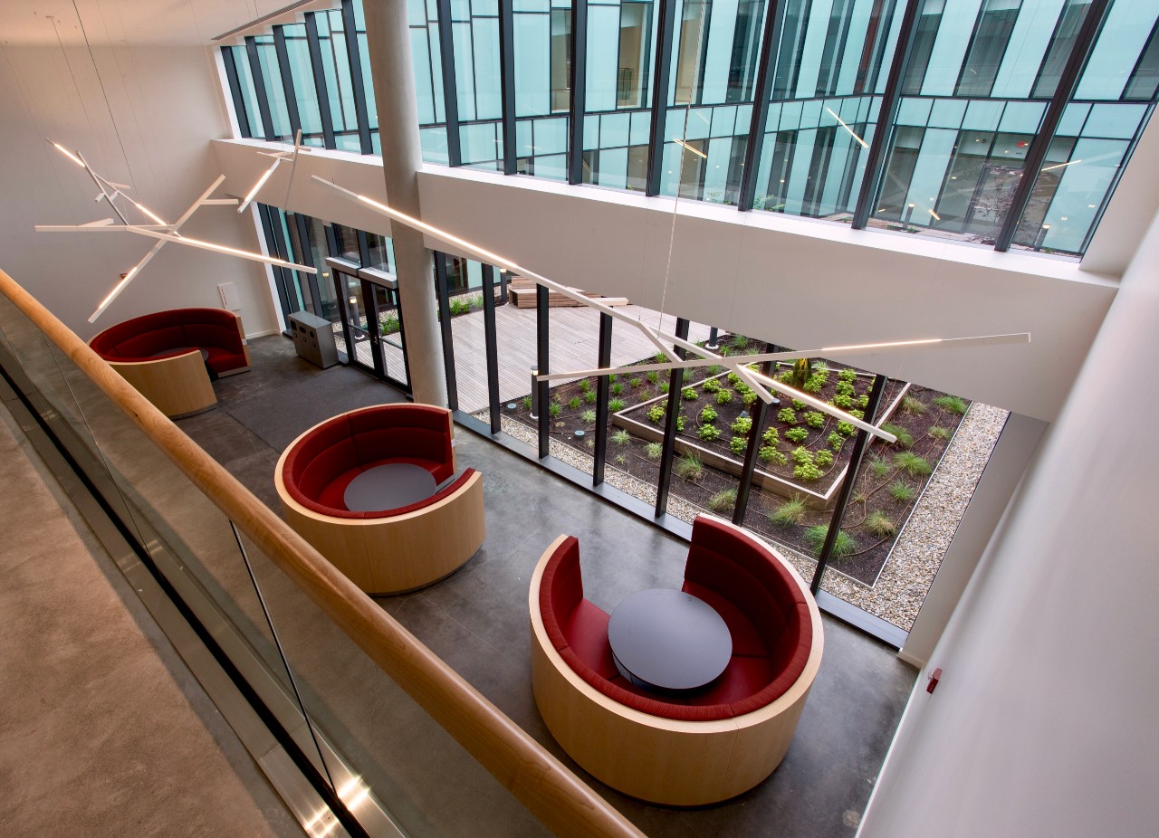 Interior view of the new Lindner College of Business.