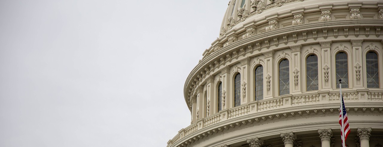 Capitol dome from the outside in Washington D.C.