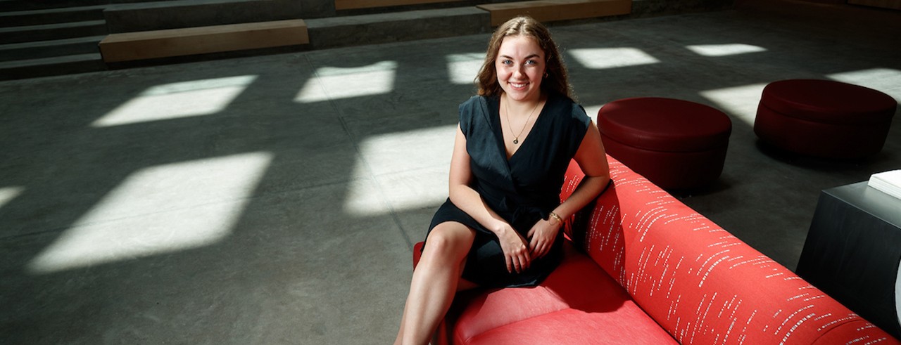 Student Abbie Smith at Lindner