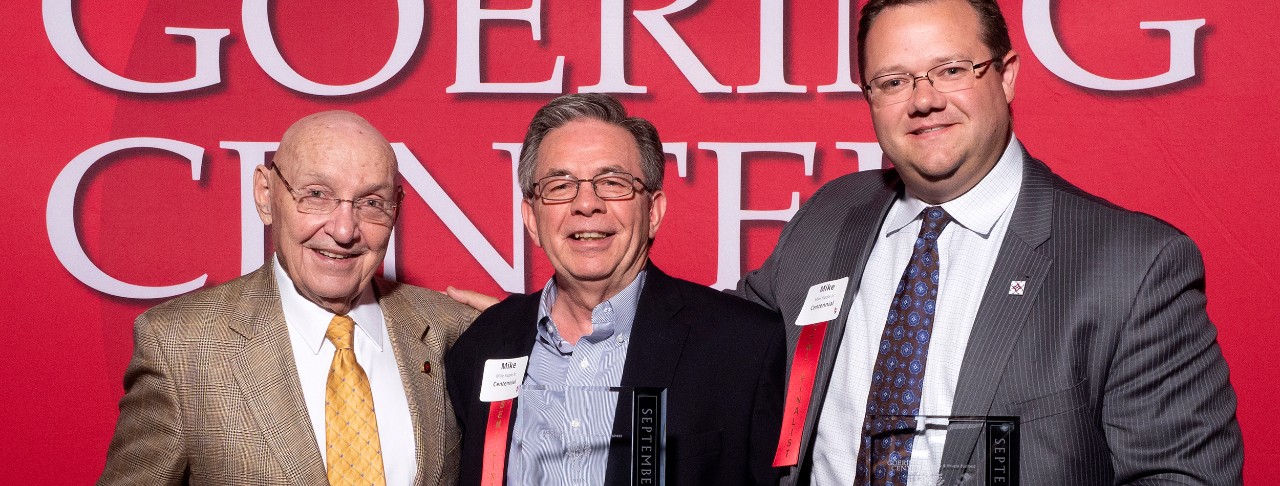 Centennial father and son winning  goering center award