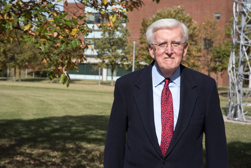 Professor Jack Spille on the UC Blue Ash campus