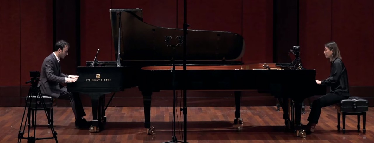 Soyeon Kate Lee and Ran Dank playing piano