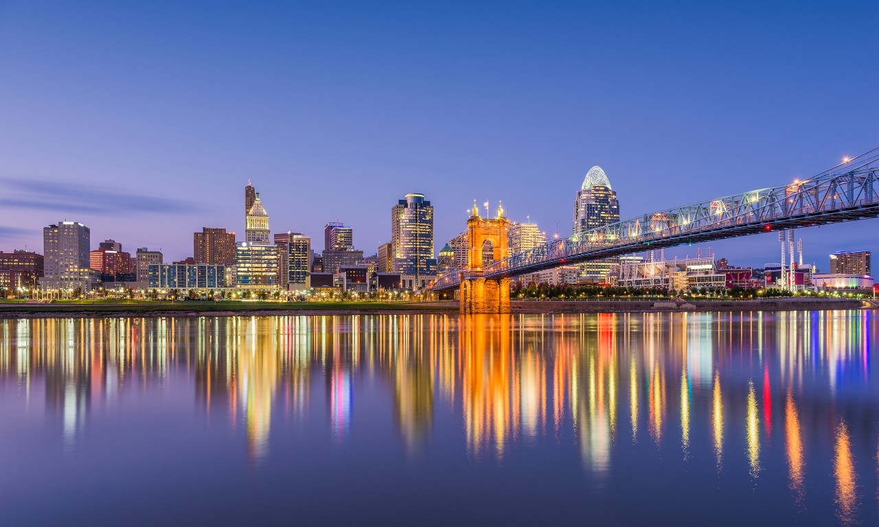 view of Cincinnati skyline