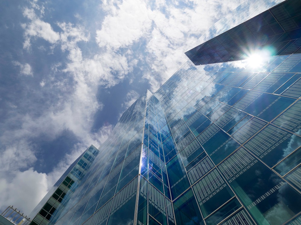 Glass-encased campus housing