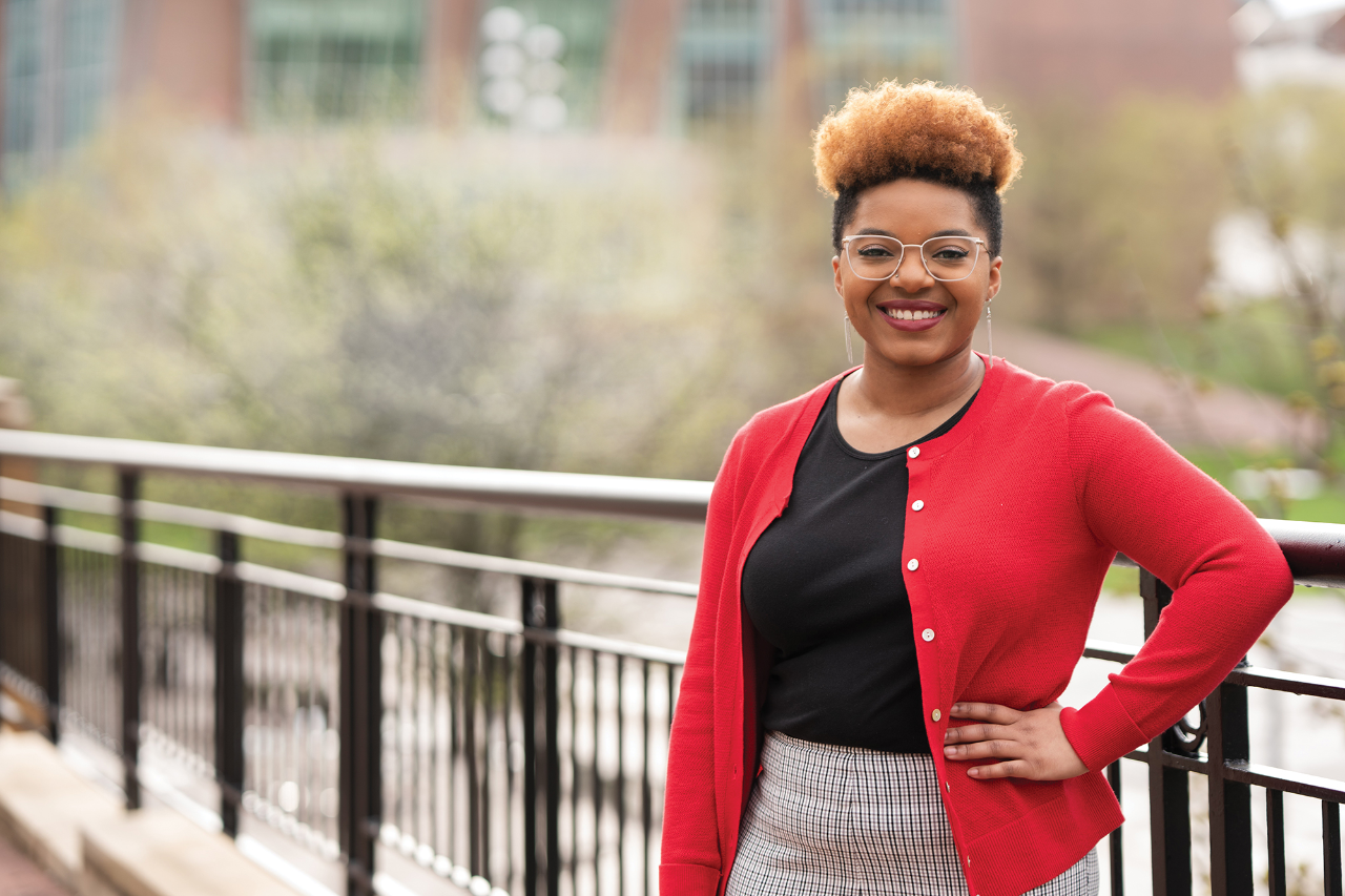 BrieAnna Reedus on campus