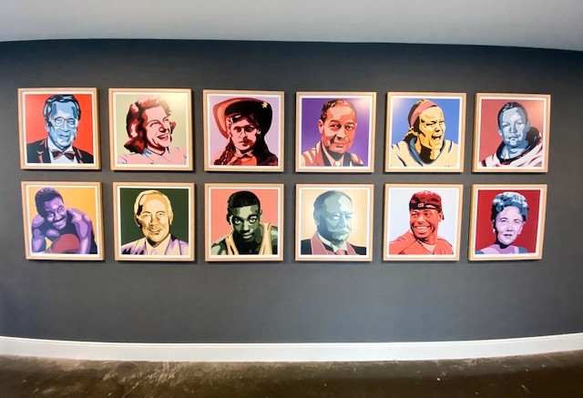 12 pop art style portraits