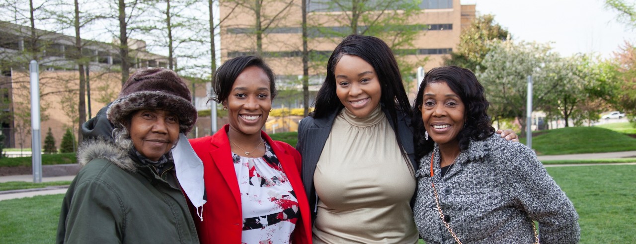 Four women on UC's campus
