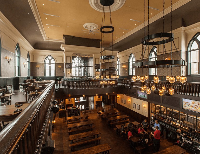 View from the mezzanine level of Taft's Ale House