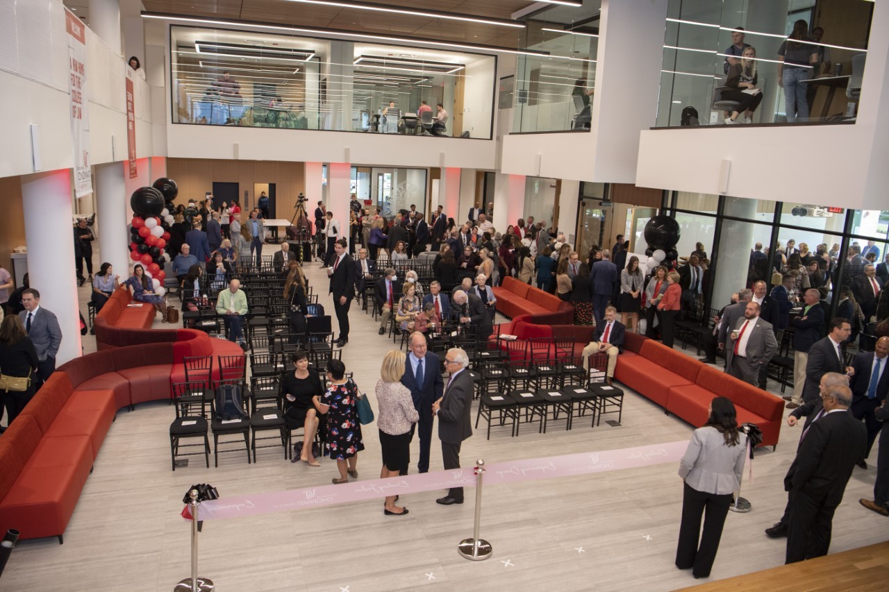 The grand opening for the UC College of Law attracted hundreds of well-wishers for the ribbon-cutting ceremony