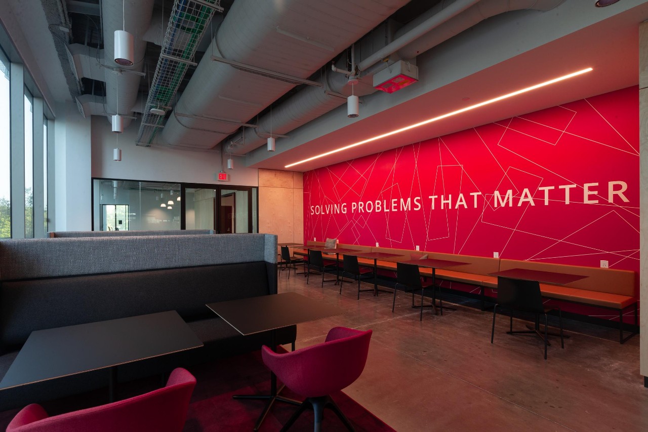 Interiors of the new Digital Futures building.