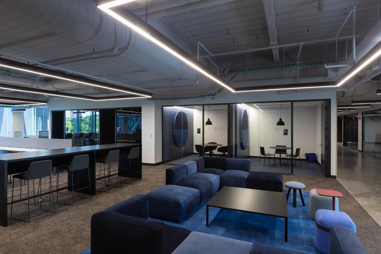 Interiors of the new Digital Futures building.