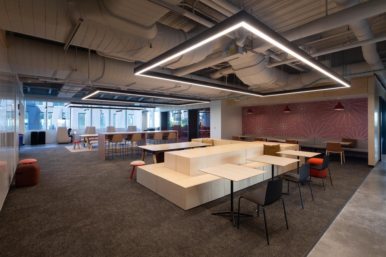 Interiors of the new Digital Futures building.