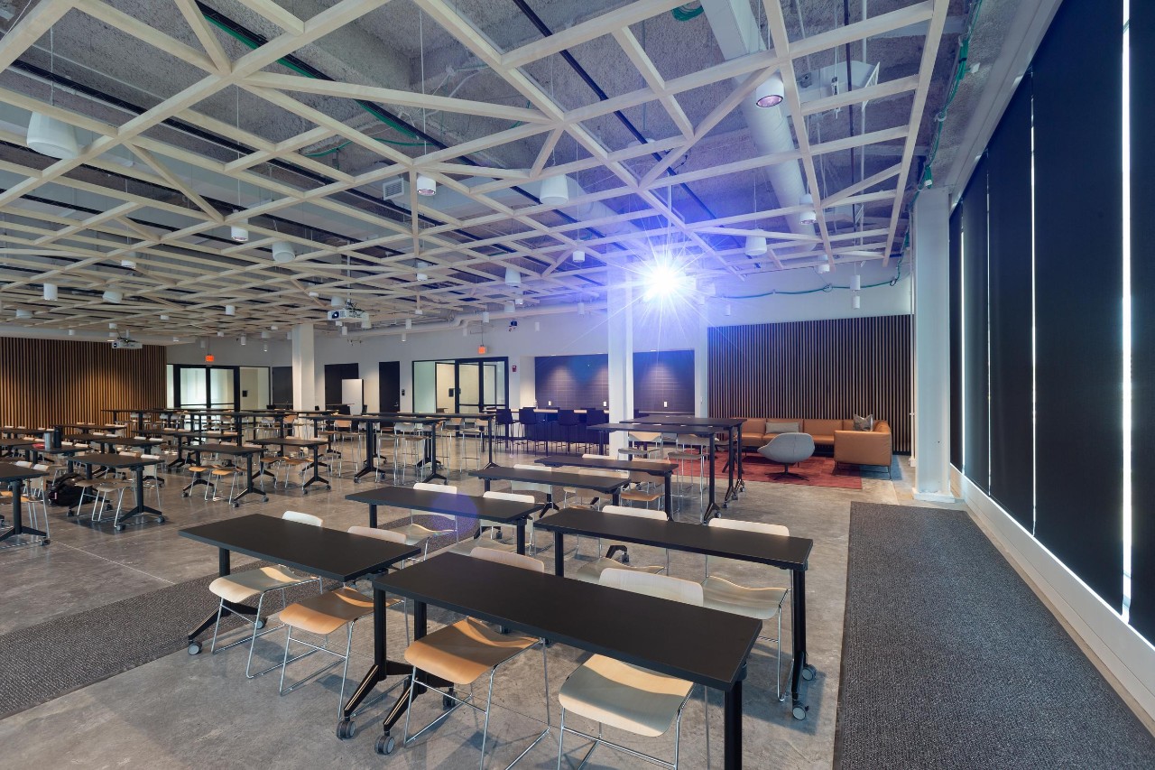 Interiors of the new Digital Futures building.