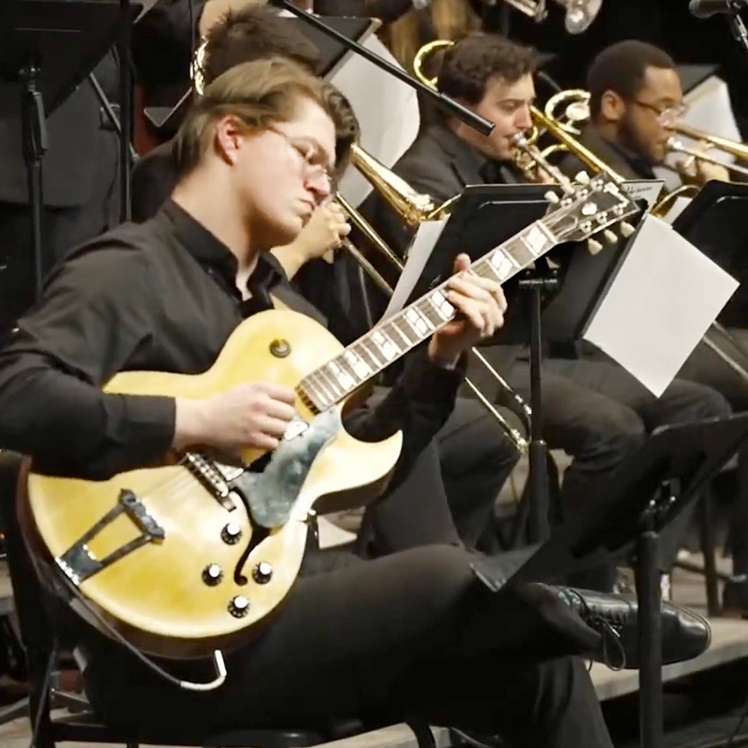 A promotional image for CCM's Jazz Lab Band