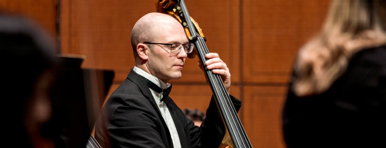 CCM Philharmonia performs on stage