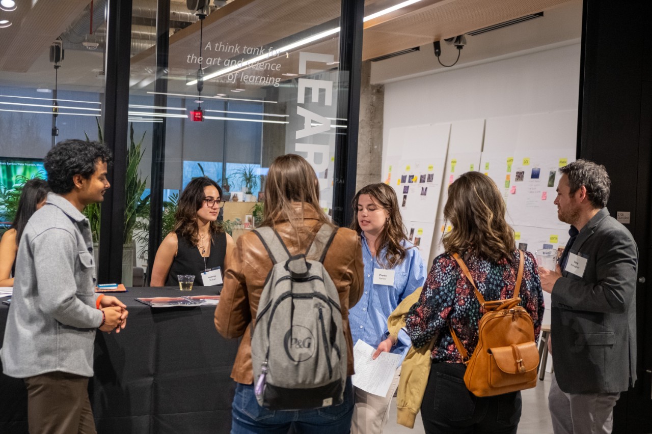 NIS students answer questions from 1819 corporate partners, Procter & Gamble. Photo/