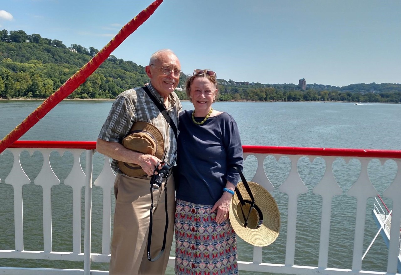 John and Linda Deatrick on the Ohio River.