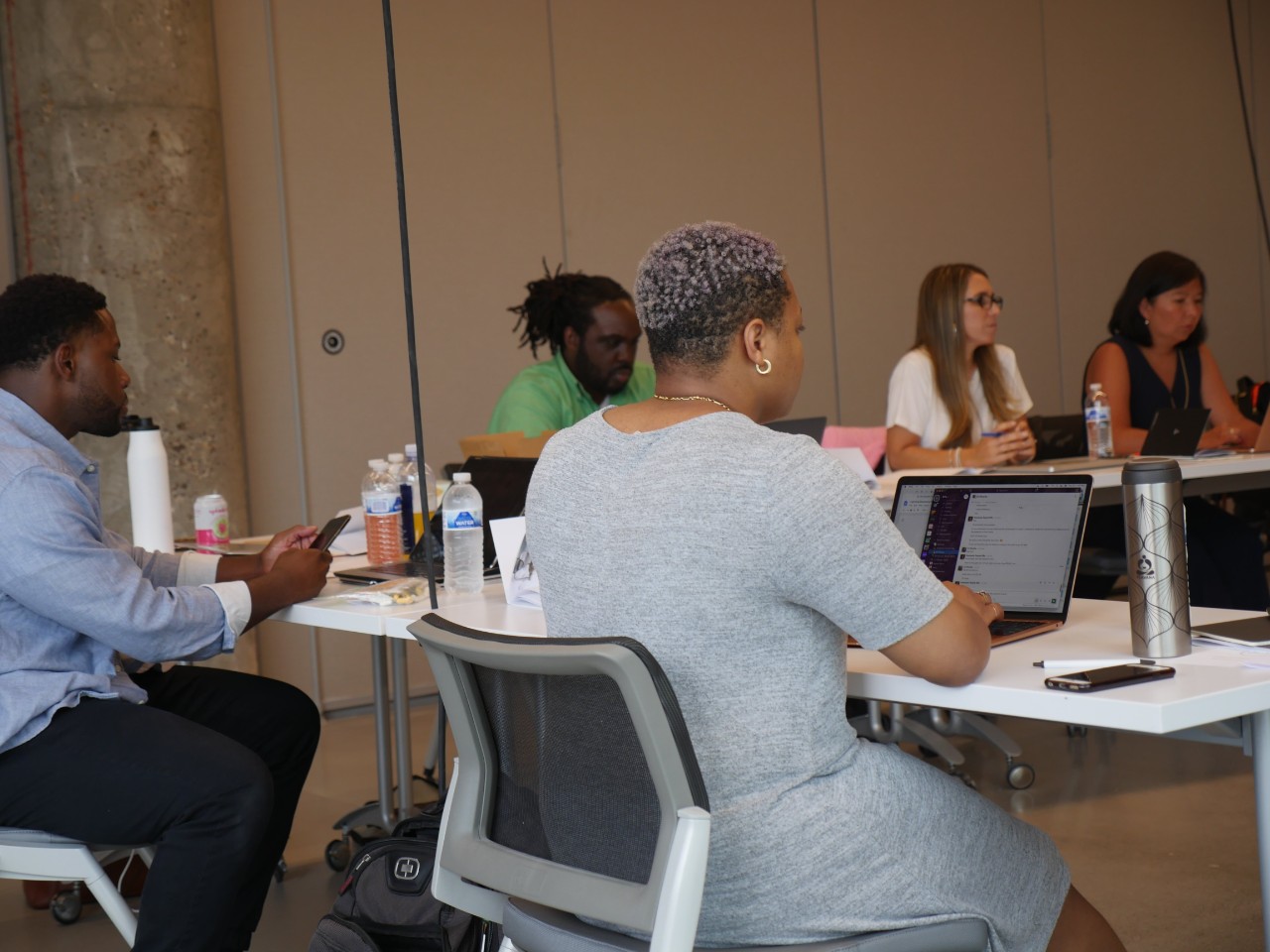 UC staff attending a webinar