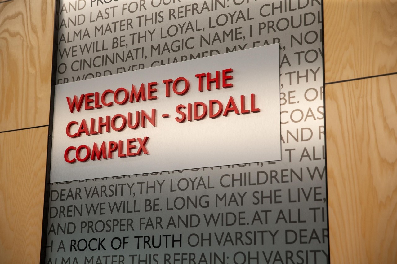 sign welcoming individuals to the Calhoun-Siddall complex