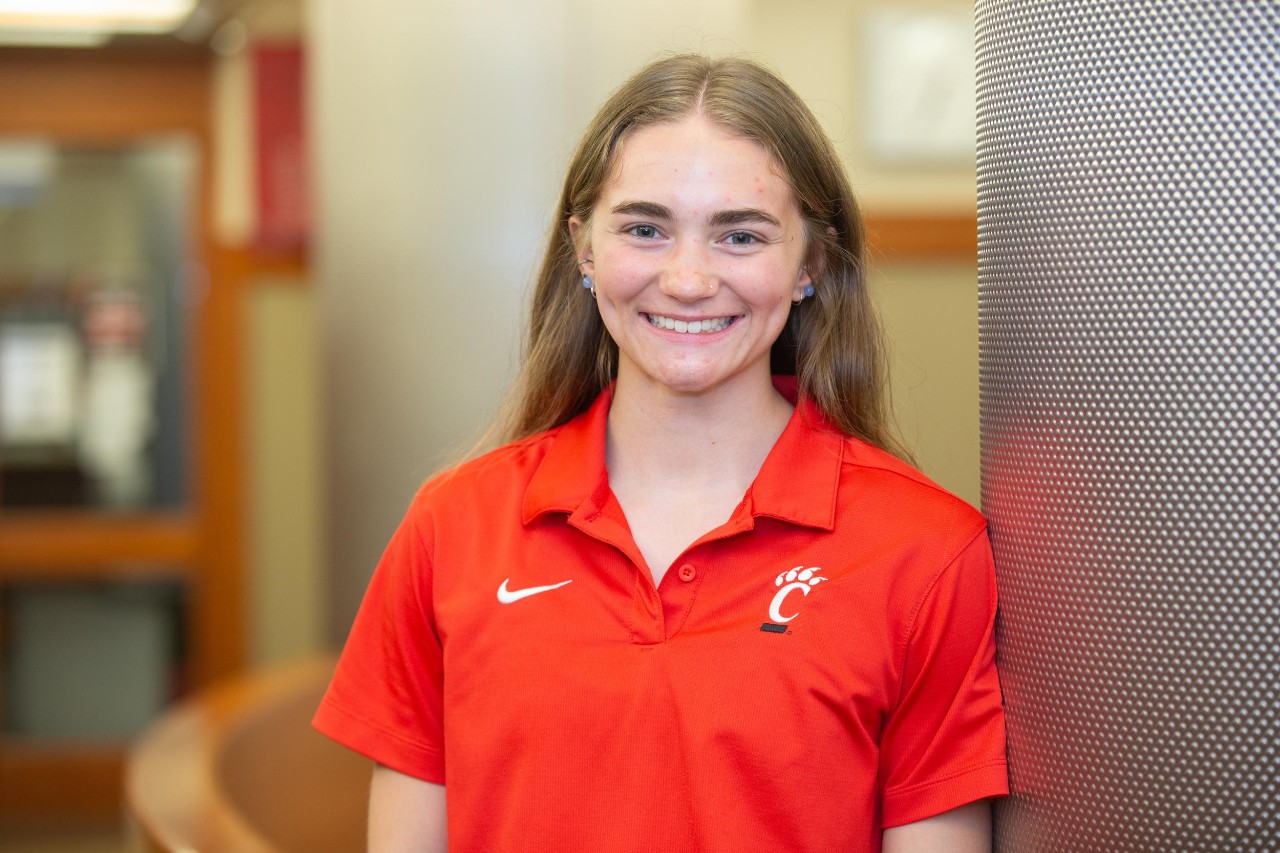 UC students Juliette Laracuente-Huebner and Brandon Mueller were taking different sessions of Deanna Herbers American Sign Language (ASL) course when they discovered they were cousins.