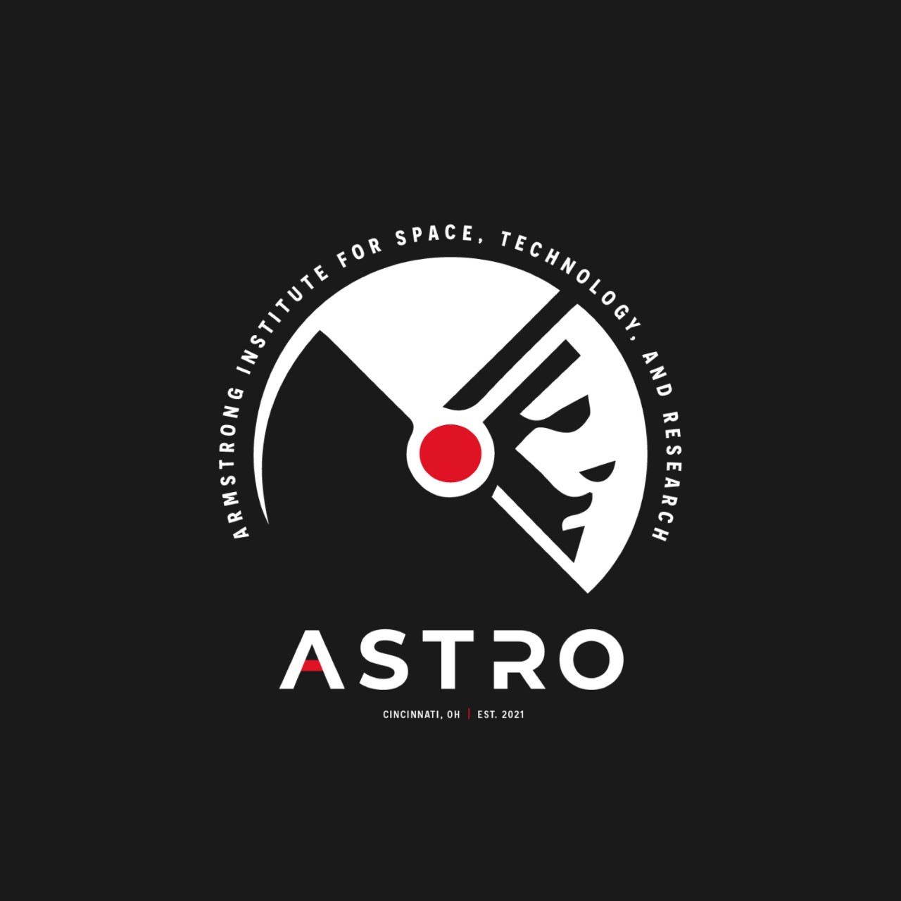 ASTRO logo with a illustration of Neil Armstrong's face
