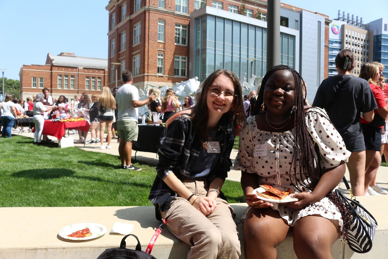 Students on college day